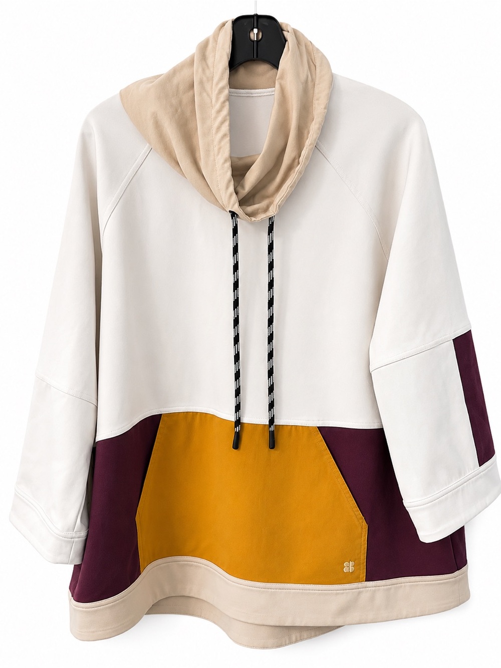 Sweaty Betty Mix IT UP Colorblock Cowl Neck Sweatshirt Pullover Size M